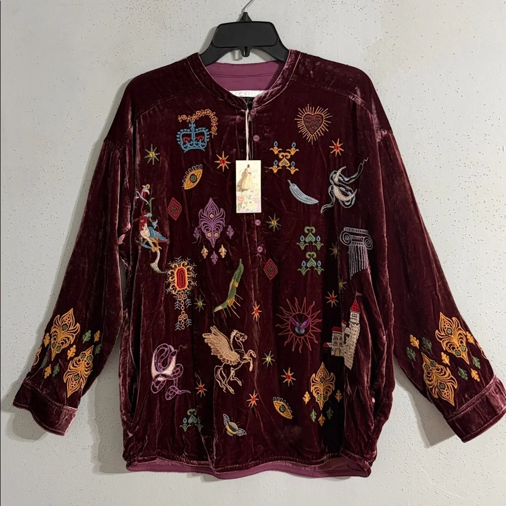 NWT Johnny Was Purple and Mauve Top. Belinda Tunic Sybill - Picture 2 of 12